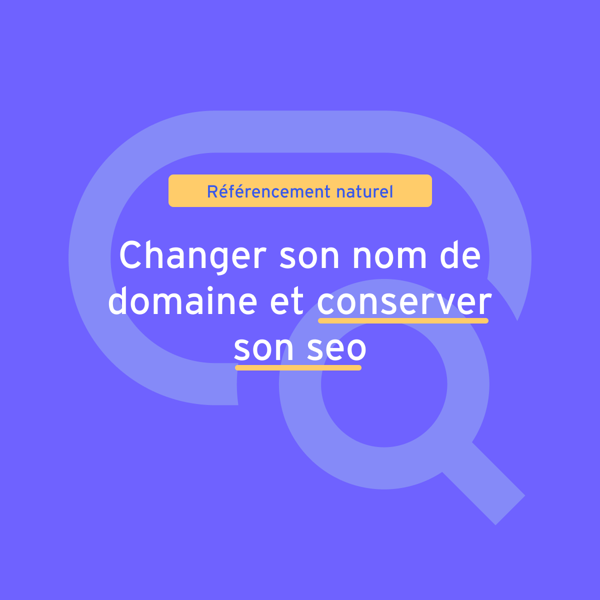 Changer nom de domaine et conserver son positionnement seo